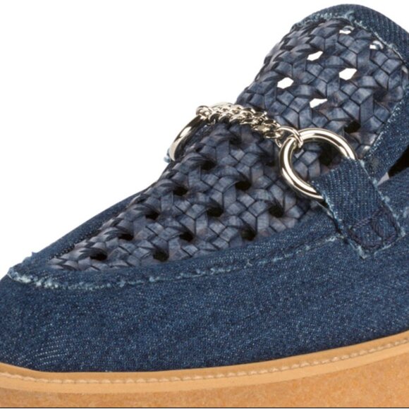 NWOB – Stella McCartney Brody Woven Denim Loafer, Dark Blue Size 38.5 - Picture 2 of 11